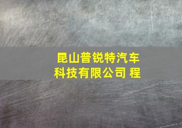 昆山普锐特汽车科技有限公司 程